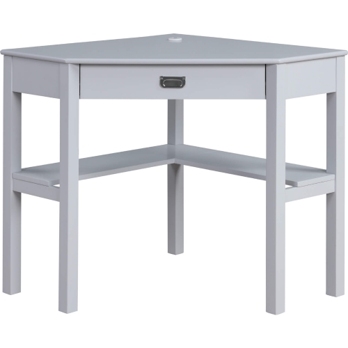 Peggy Corner Desk in Gray Finish Wood